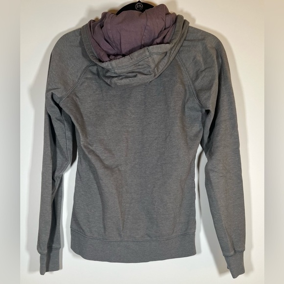 The North face gray purple full zip hoodie half dome logo sz S womens gorpcore - Picture 2 of 6